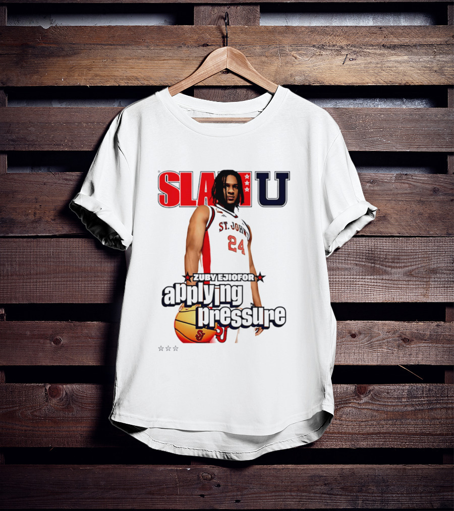 Zuby Ejiofor St. John's Red Storm SlamU Basketball Applying Pressure T-Shirt