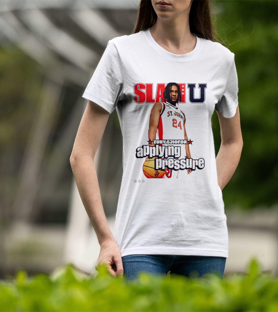 Zuby Ejiofor St. John's Red Storm SlamU Basketball Applying Pressure T-Shirt