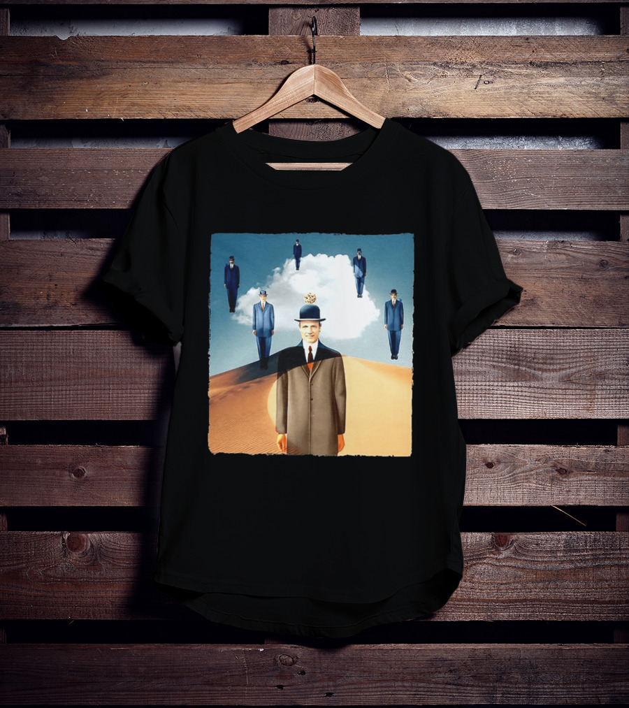René Magritte X Jean Leloup Son Of Man Remix Surreal Desert Landscape T-Shirt