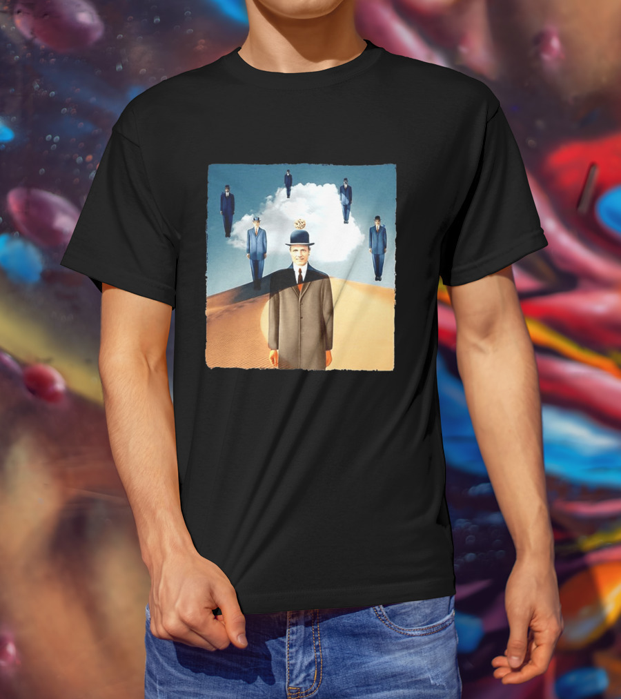 René Magritte X Jean Leloup Son Of Man Remix Surreal Desert Landscape T-Shirt