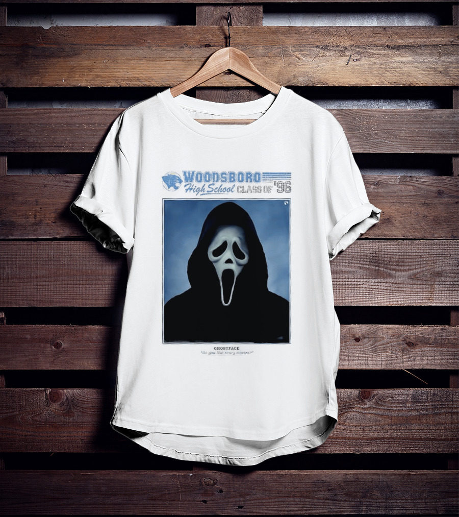 Ghostface Woodsboro High School Class Of '96 Yearbook Do You Like Scary Movies T-Shirt