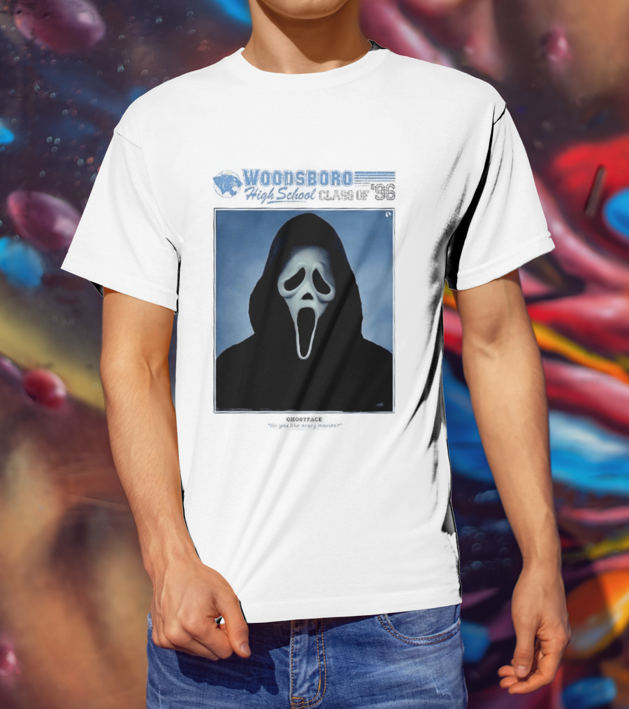 Ghostface Woodsboro High School Class Of '96 Yearbook Do You Like Scary Movies T-Shirt