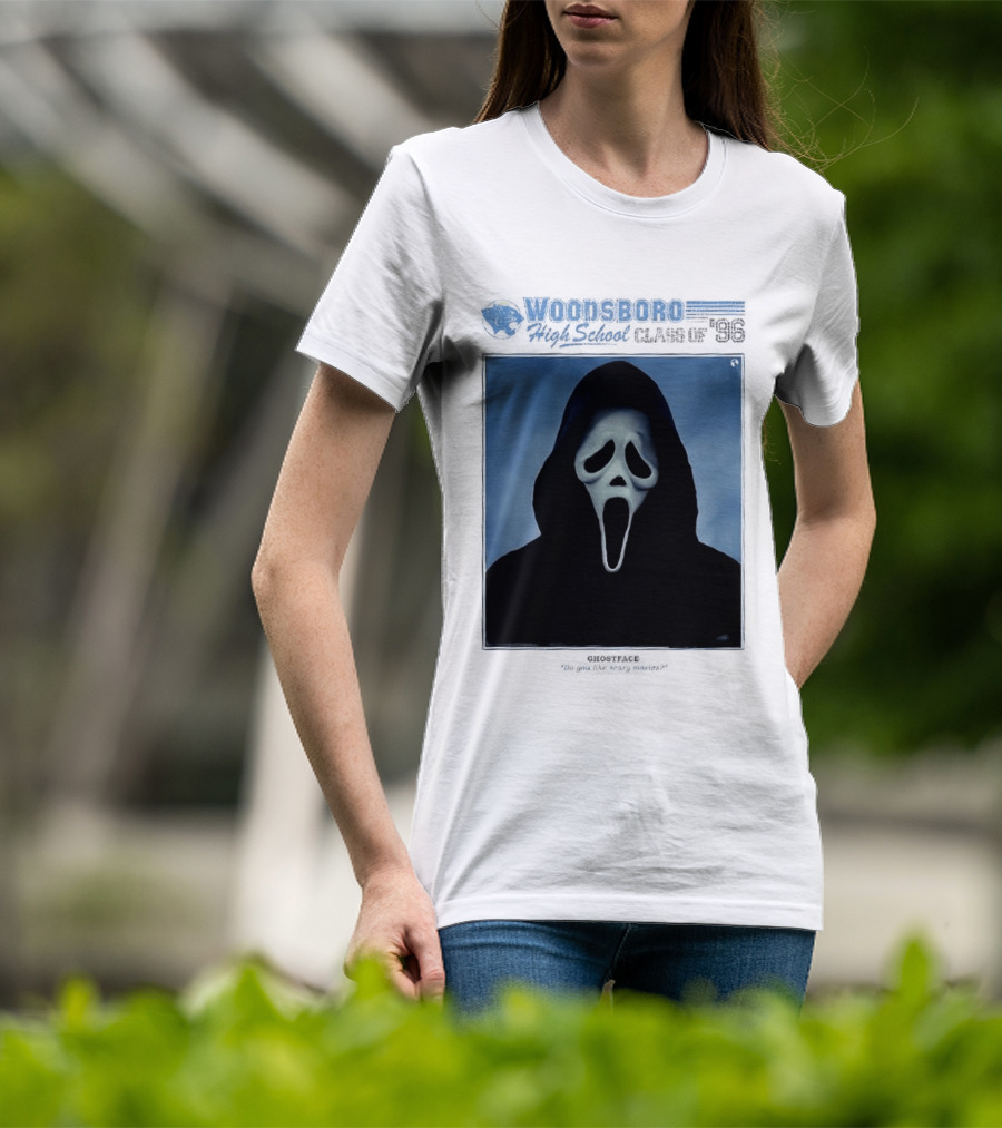Ghostface Woodsboro High School Class Of '96 Yearbook Do You Like Scary Movies T-Shirt