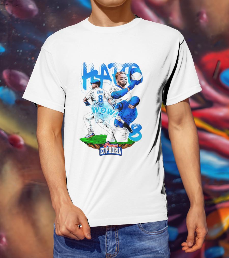 Planet Euphoria Ian Happ WOW 8 Chicago Cubs T-Shirt