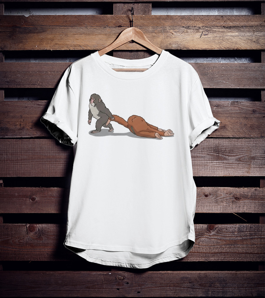 Punch The Monkey Dragging Full Body Costume T-Shirt