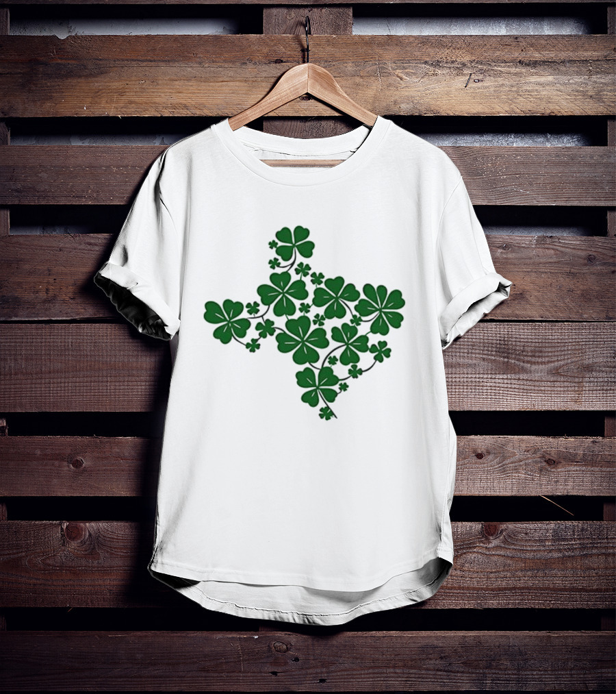 Texas Shamrock Map St Patrick's Day Celebration T-Shirt