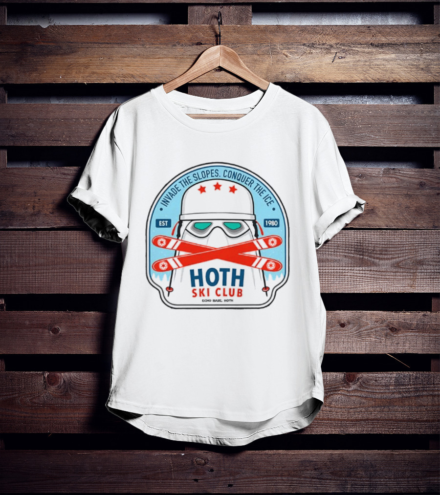 Stormtrooper Hoth Ski Club Invade The Slopes Conquer The Ice EST 1980 T-Shirt