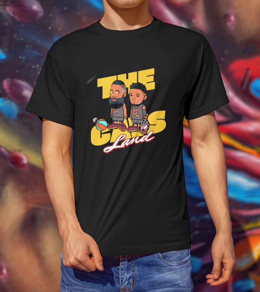 The Cavs Land Cleveland Cavaliers Cartoon Beard Spida T-Shirt