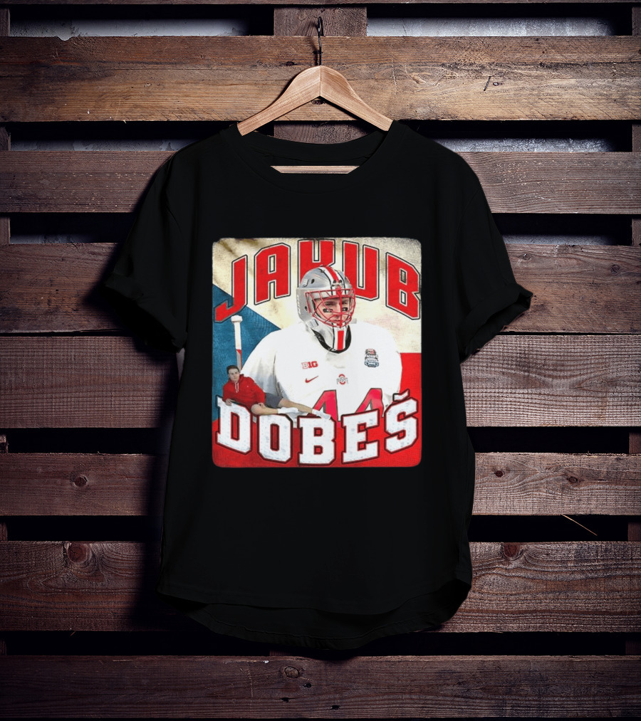 Jakub Dobeš Ohio State Buckeyes Hockey Big Ten 44 T-Shirt