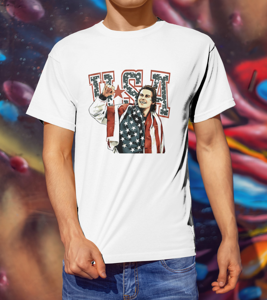 Jack Hughes USA Gold Victory 2026 Celebration T-Shirt
