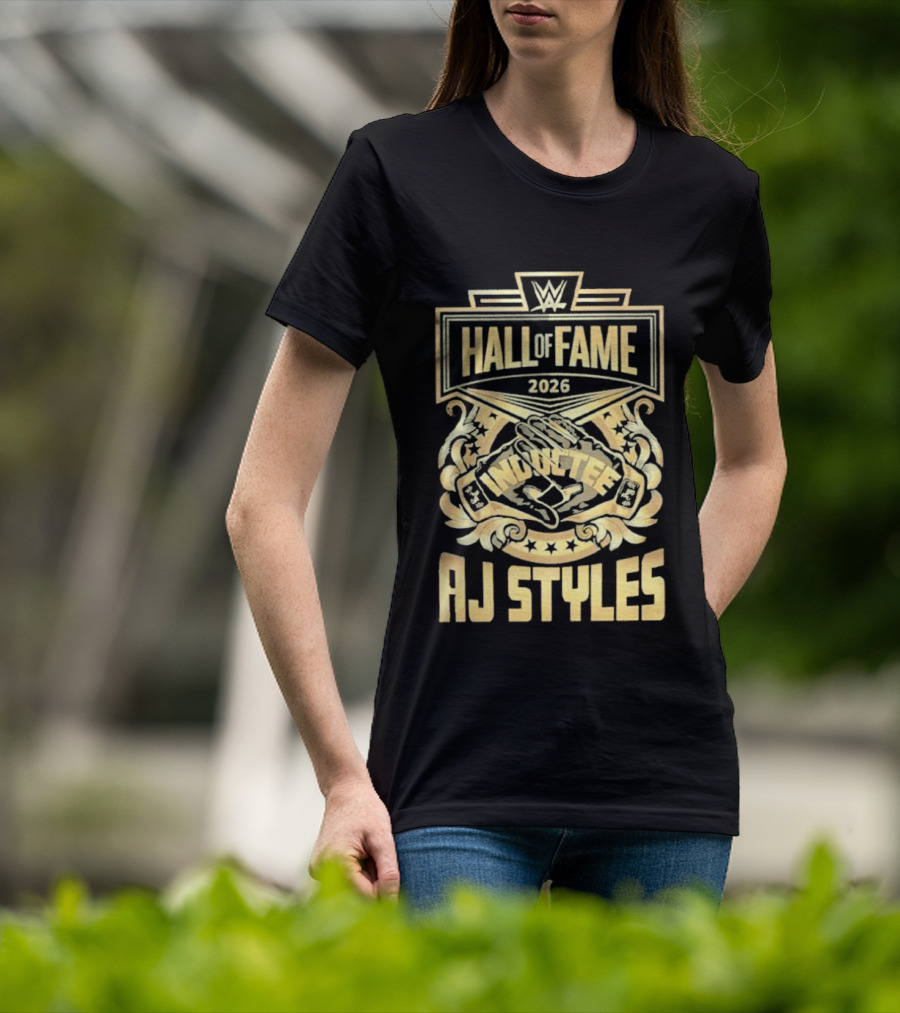 AJ Styles WWE Hall Of Fame 2026 Phenomenal Induction T-Shirt