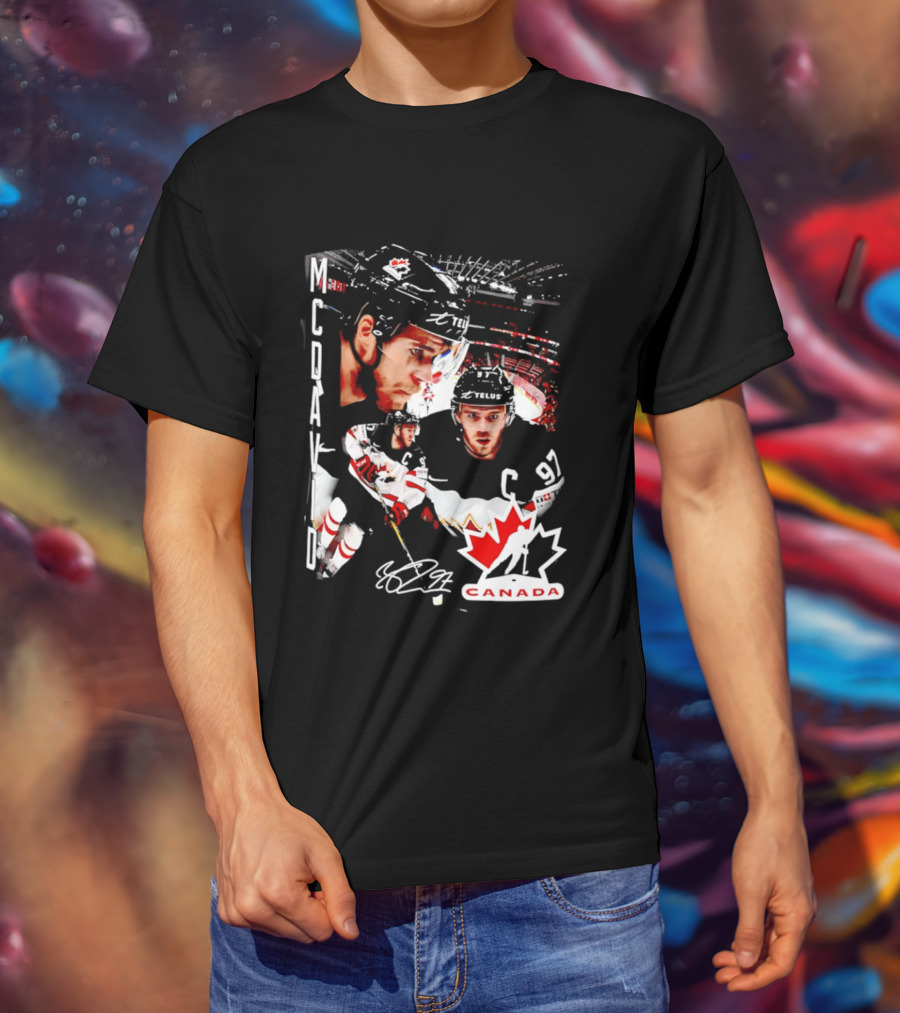 Connor McDavid Canada Hockey Maple Leaf C97 T-Shirt