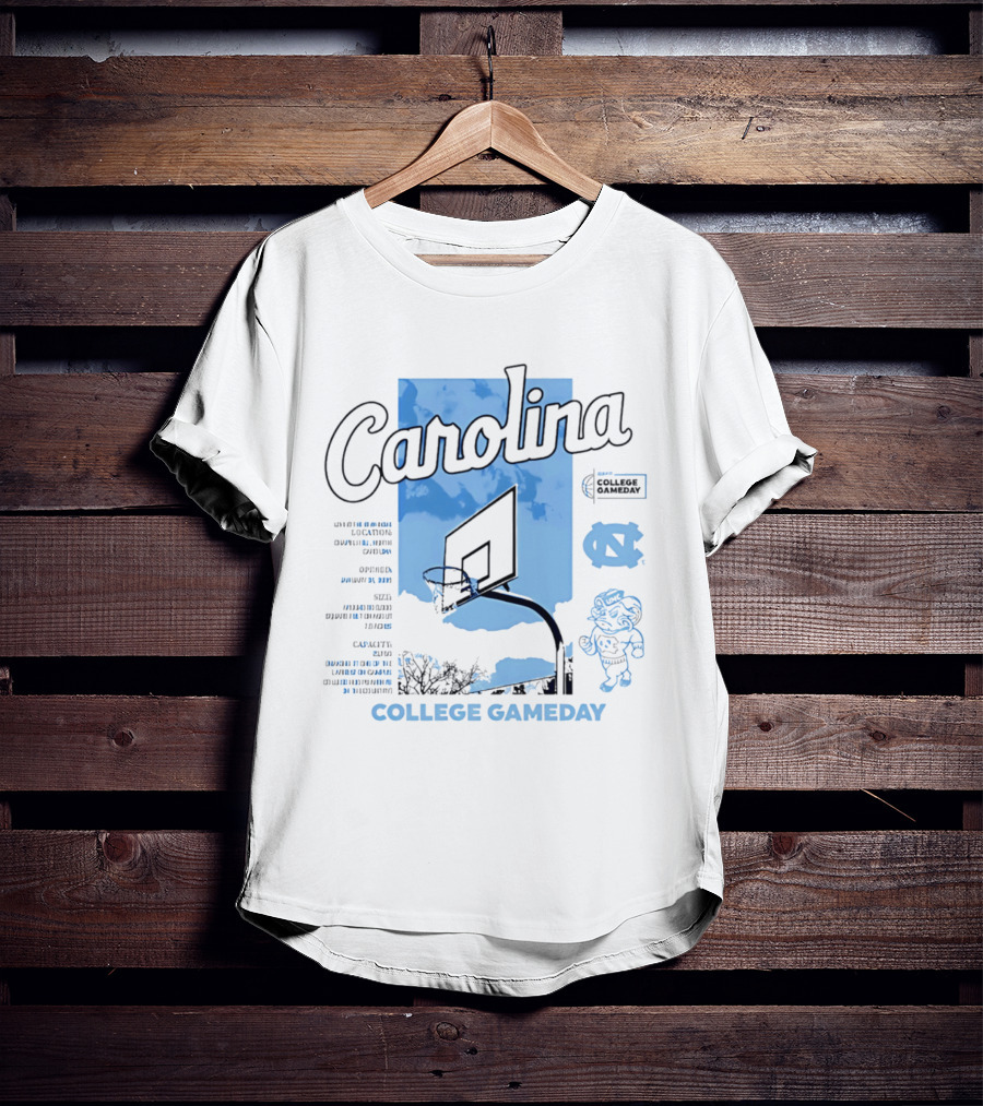 Carolina College Gameday North Carolina Tar Heels Basketball Sky T-Shirt