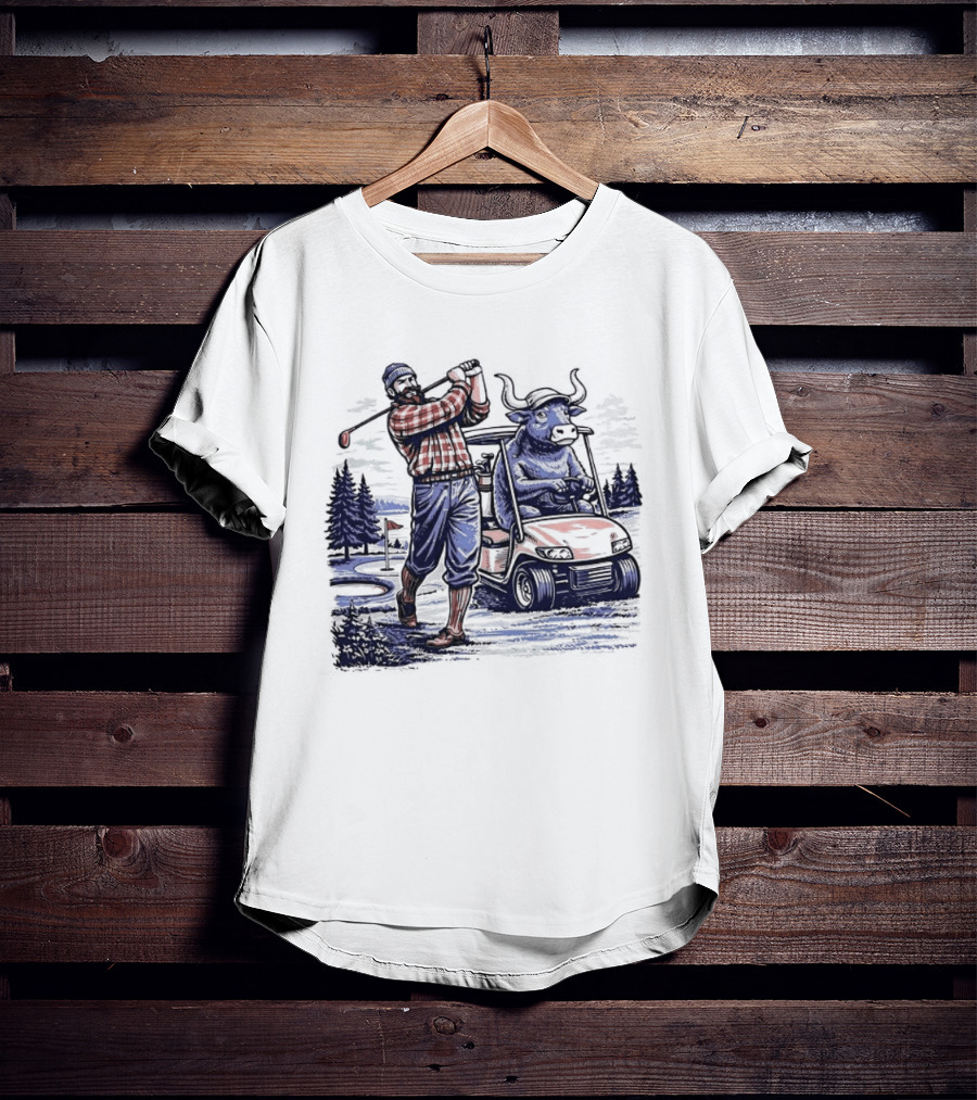 Paul And Babe Lumberjack Golfing Adventure Minnesota T-Shirt