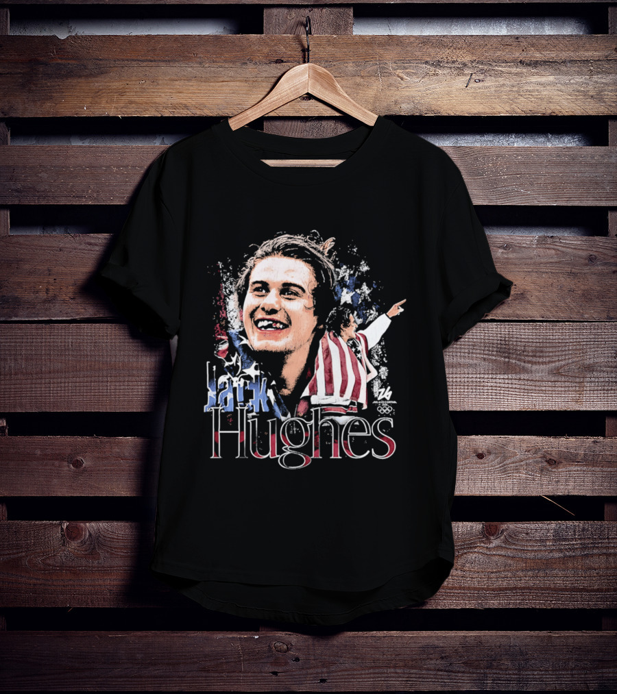 Jack Hughes USA Flag Stars And Stripes Celebration 2026 Winter Olympics T-Shirt