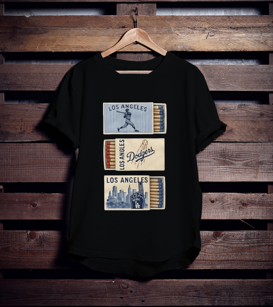 Los Angeles Dodgers Baseball Matchbox Collector's Set T-Shirt