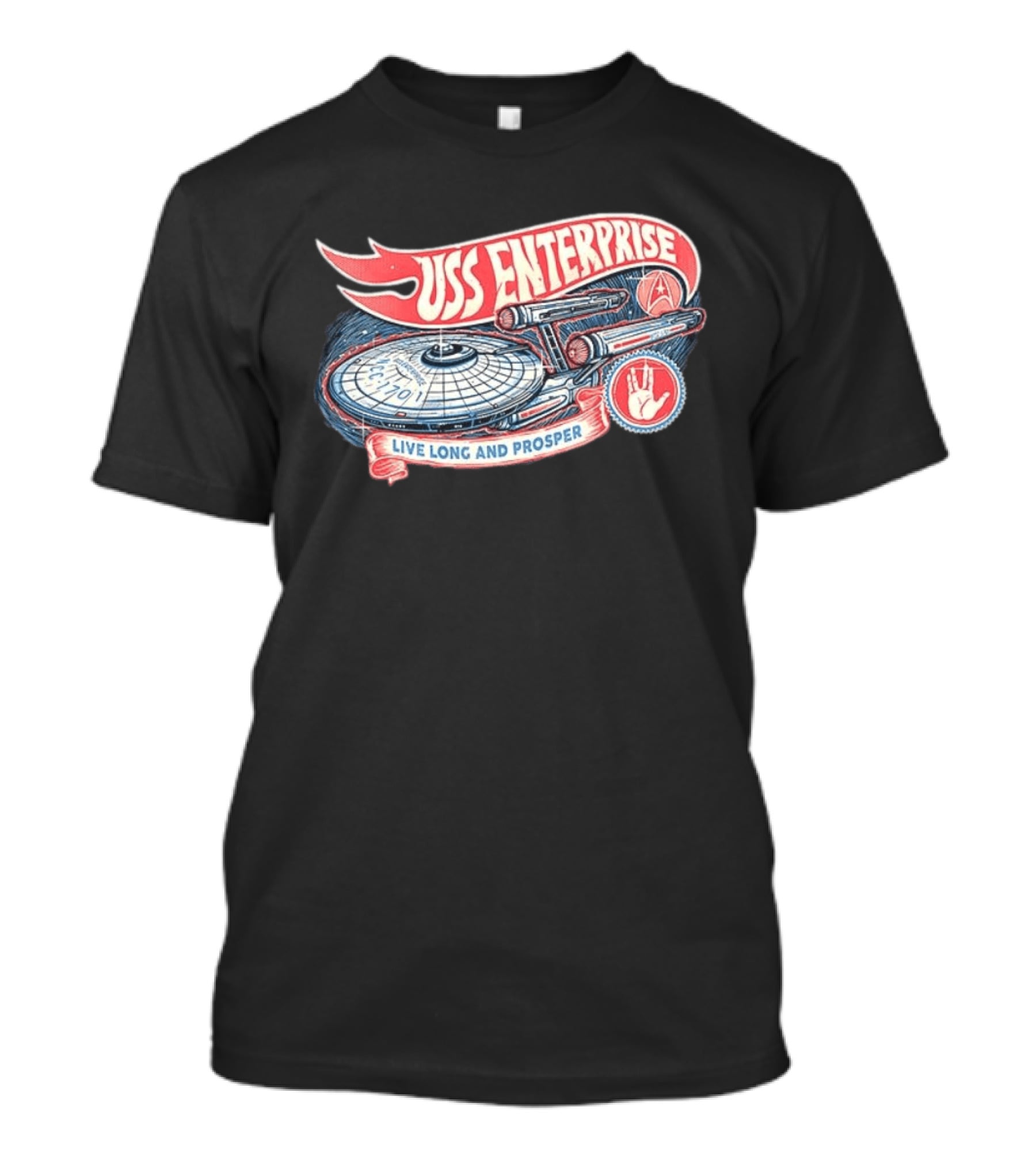 USS Enterprise NCC 1701 Live Long And Prosper T-Shirt