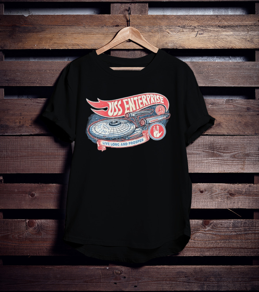 USS Enterprise NCC 1701 Live Long And Prosper T-Shirt