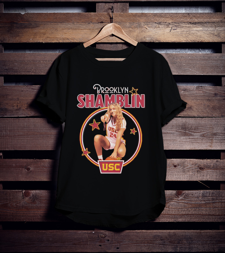 Brooklyn Shamblin USC Trojans 24 Basketball Star 2026 T-Shirt