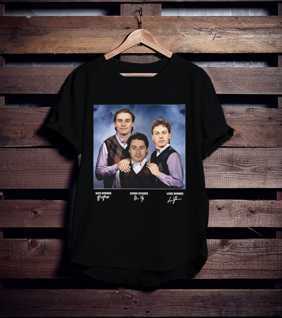 Jack Hughes Luke Hughes Quinn Hughes Team USA Ice Hockey Step Brothers Meme T-Shirt