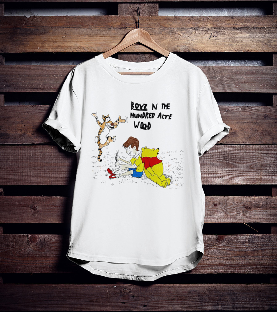 Boyz N The Hundred Acre Wood Bear The Pooh Paint Tigger Friends T-Shirt