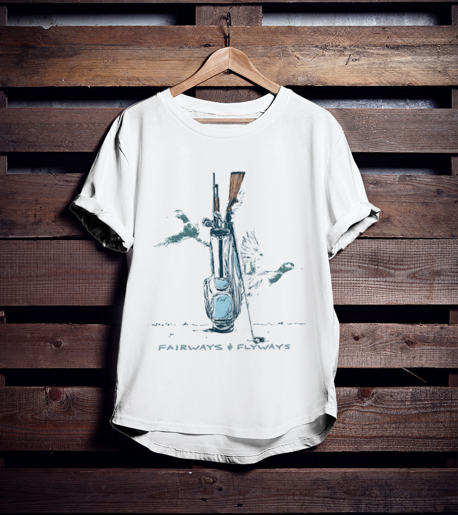 Fairways And Flyways Golf Bag Seafoam T-Shirt