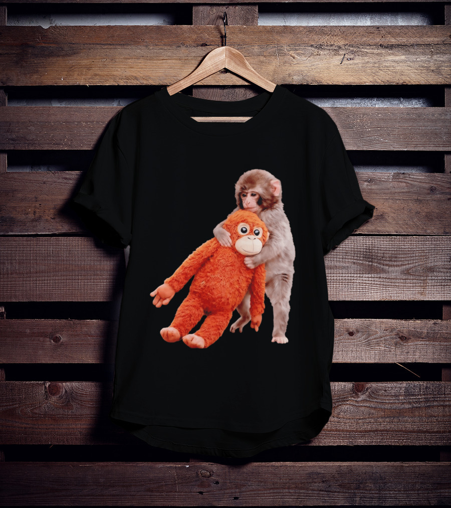 Punch Monkey Panchi Kun Stuffed Toy Hugging Cute Baby Monkey T-Shirt