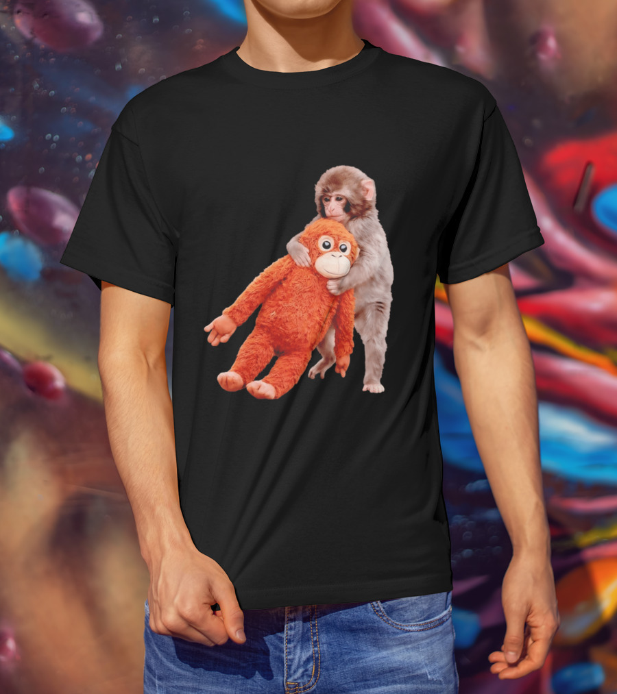 Punch Monkey Panchi Kun Stuffed Toy Hugging Cute Baby Monkey T-Shirt
