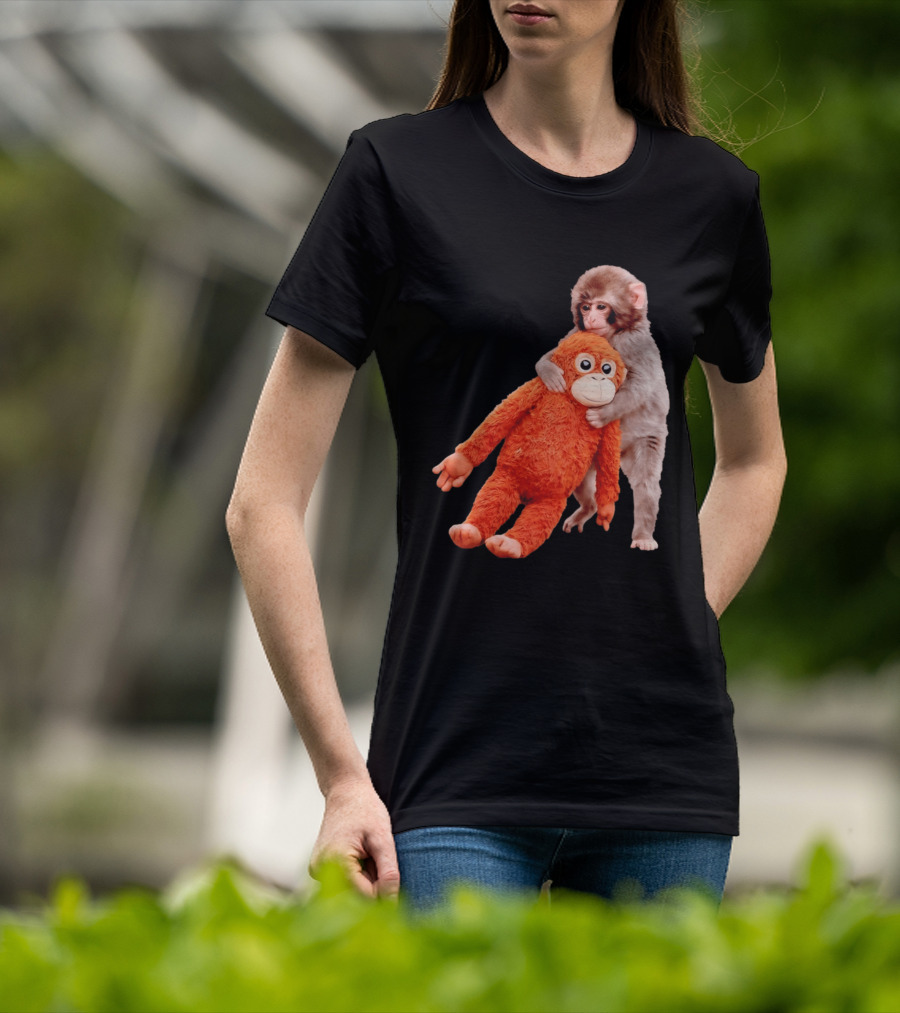Punch Monkey Panchi Kun Stuffed Toy Hugging Cute Baby Monkey T-Shirt
