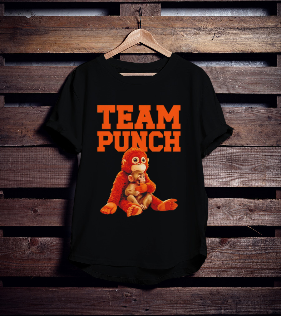 Team Punch Monkey Duo 2026 Vibrant Orange Characters T-Shirt