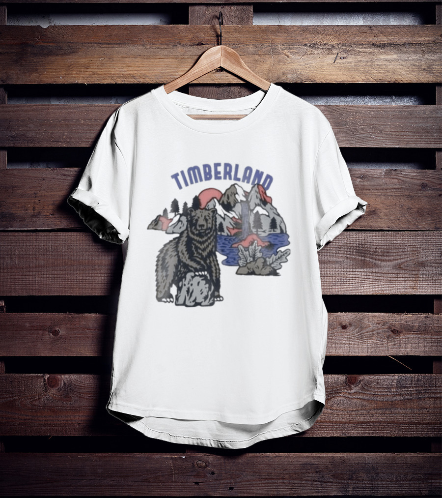 Timberland Bear Mountains And Sunset T-Shirt