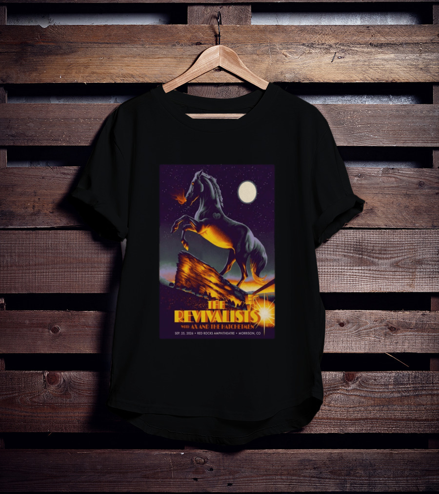 The Revivalists With Ax And The Hatchetmen Sept 25 2026 Red Rocks Amphitheatre Morrison CO T-Shirt