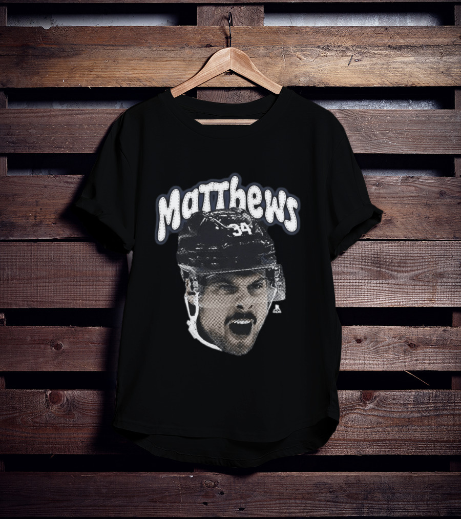 Auston Matthews 34 Big Face Toronto Maple Leafs Hockey T-Shirt