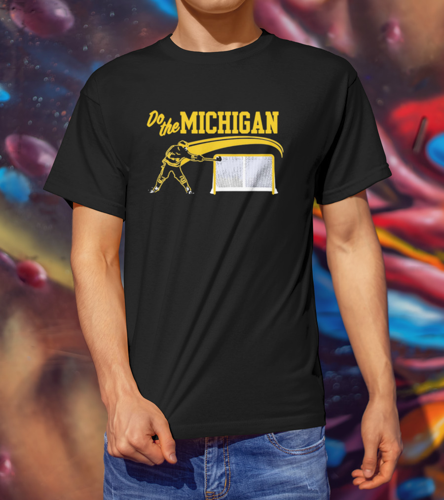 Do The Michigan Hockey Move Text Image T-Shirt
