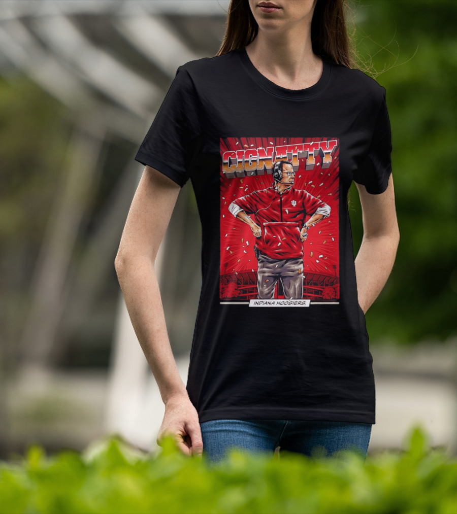 CIGNATTY Indiana Hoosiers Football Coach Comic T-Shirt
