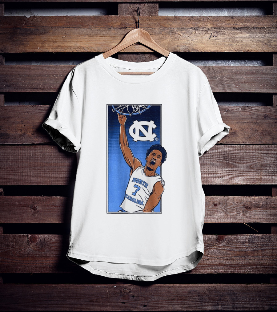 North Carolina Tar Heels Seth Trimble Basketball Dunk T-Shirt