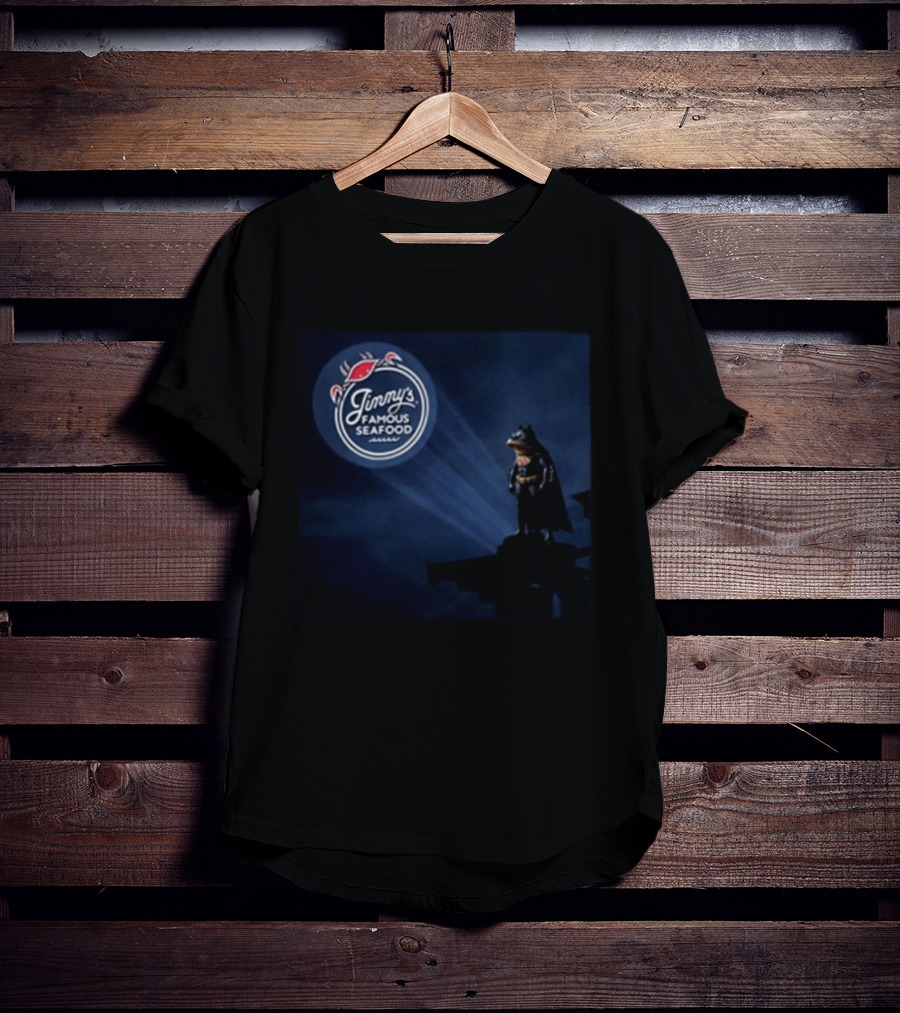 Jimmy's Famous Seafood The Hero Bat Signal Spotlight T-Shirt