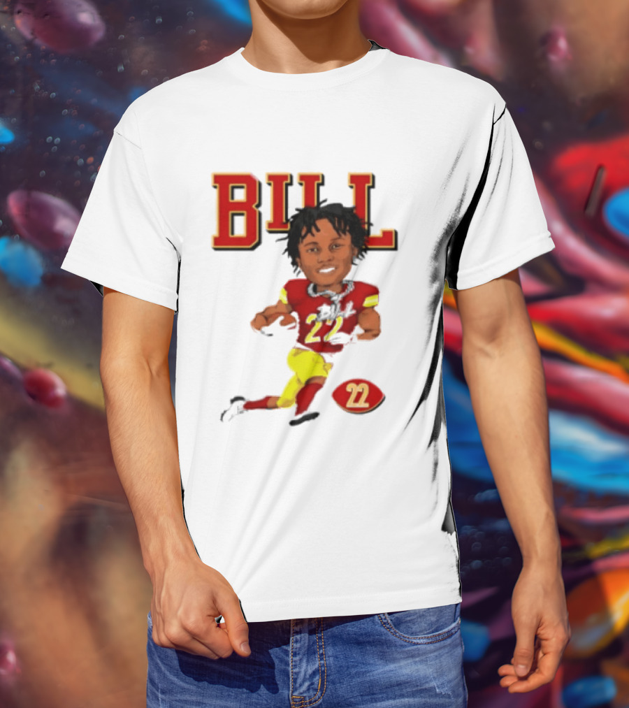 Original Bill 22 Washington Commanders Cartoon Football Player T-Shirt