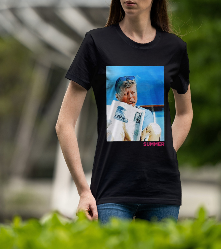 Barstool Sports JFK Summer Sunglasses Reading News T-Shirt