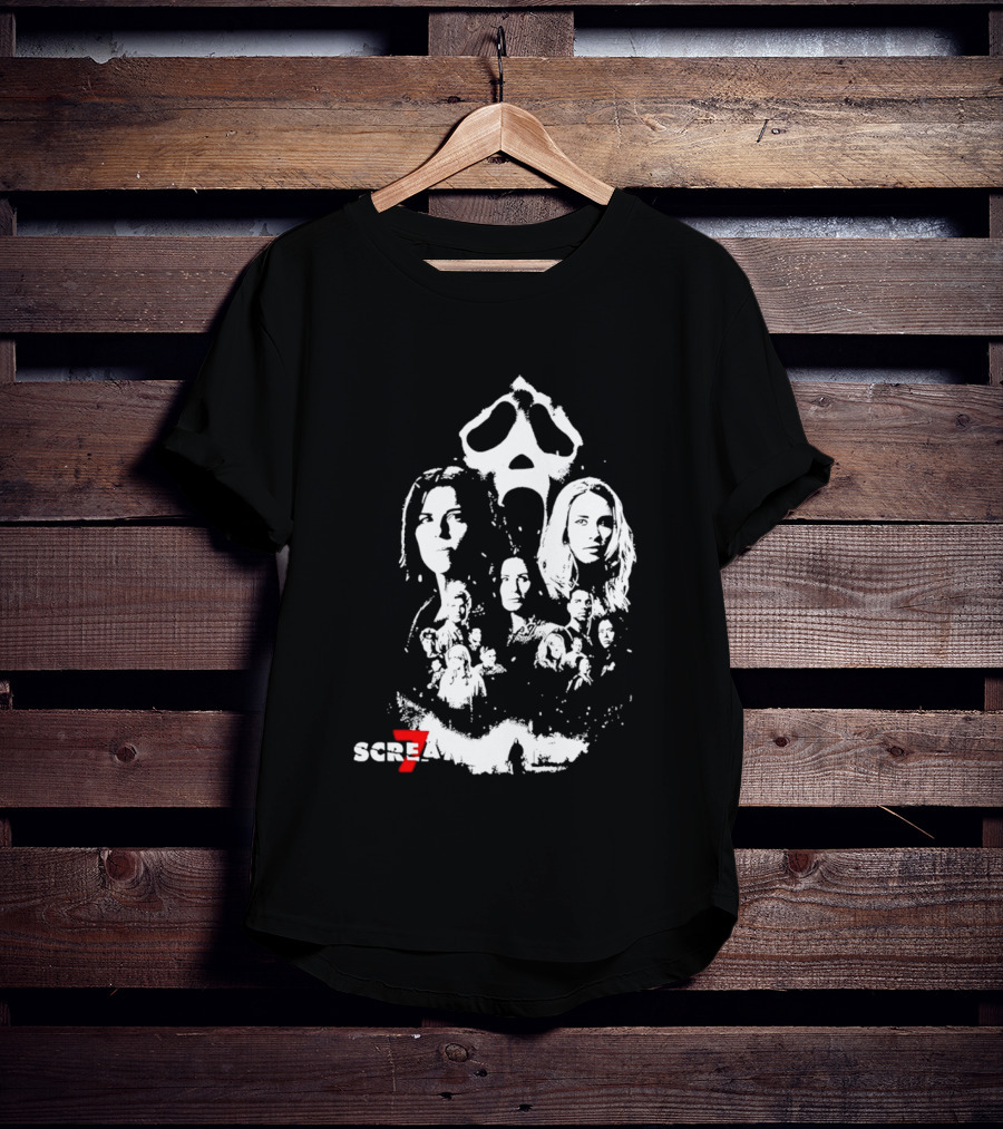 Scream 7 Cinemark Ghostface Mask Faces T-Shirt