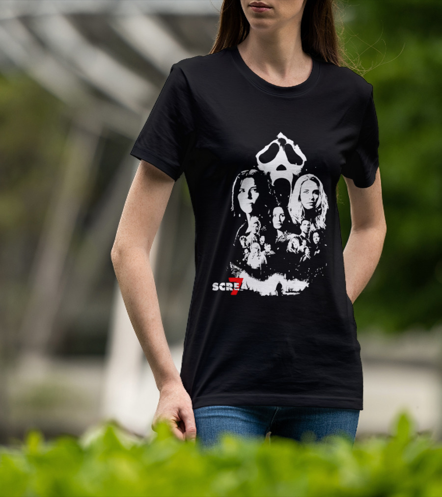 Scream 7 Cinemark Ghostface Mask Faces T-Shirt