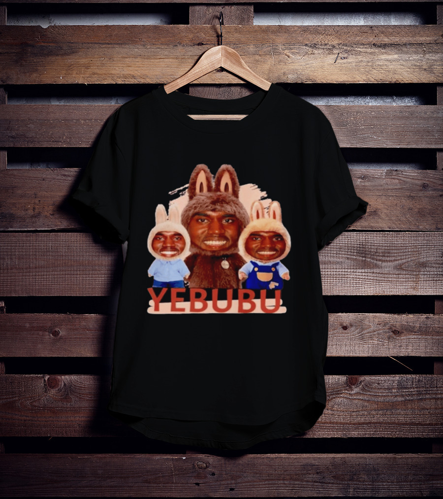 Yebubu Kanye West X Labubu Bunny Costume Trio T-Shirt