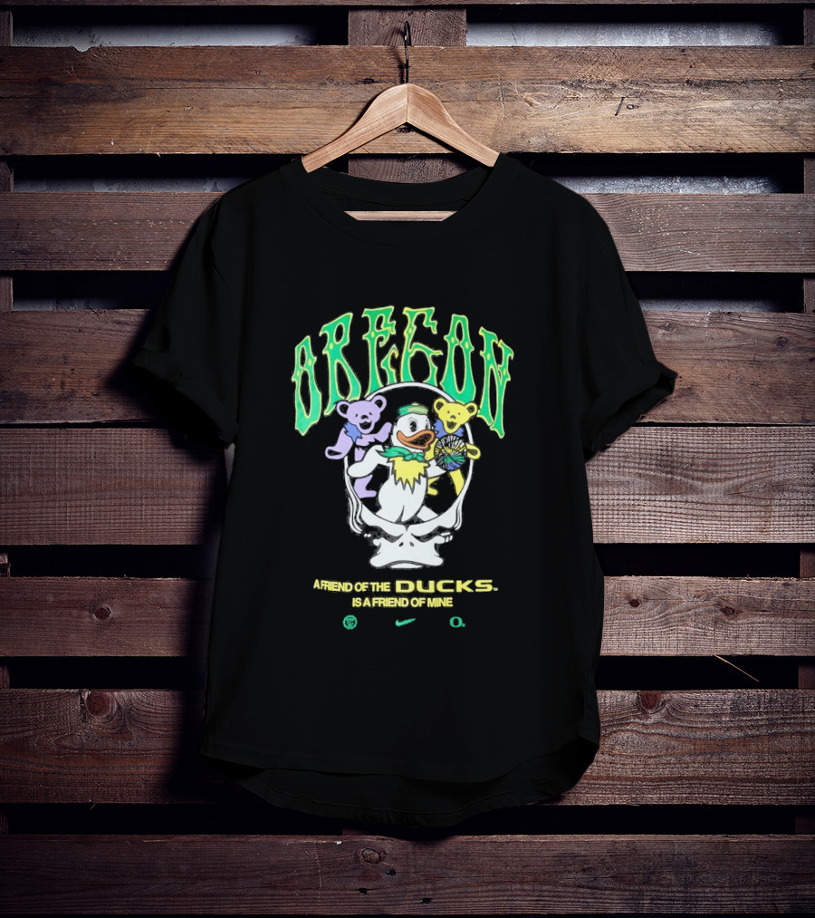 Oregon Ducks Grateful Dead Bears Collaboration Nike T-Shirt