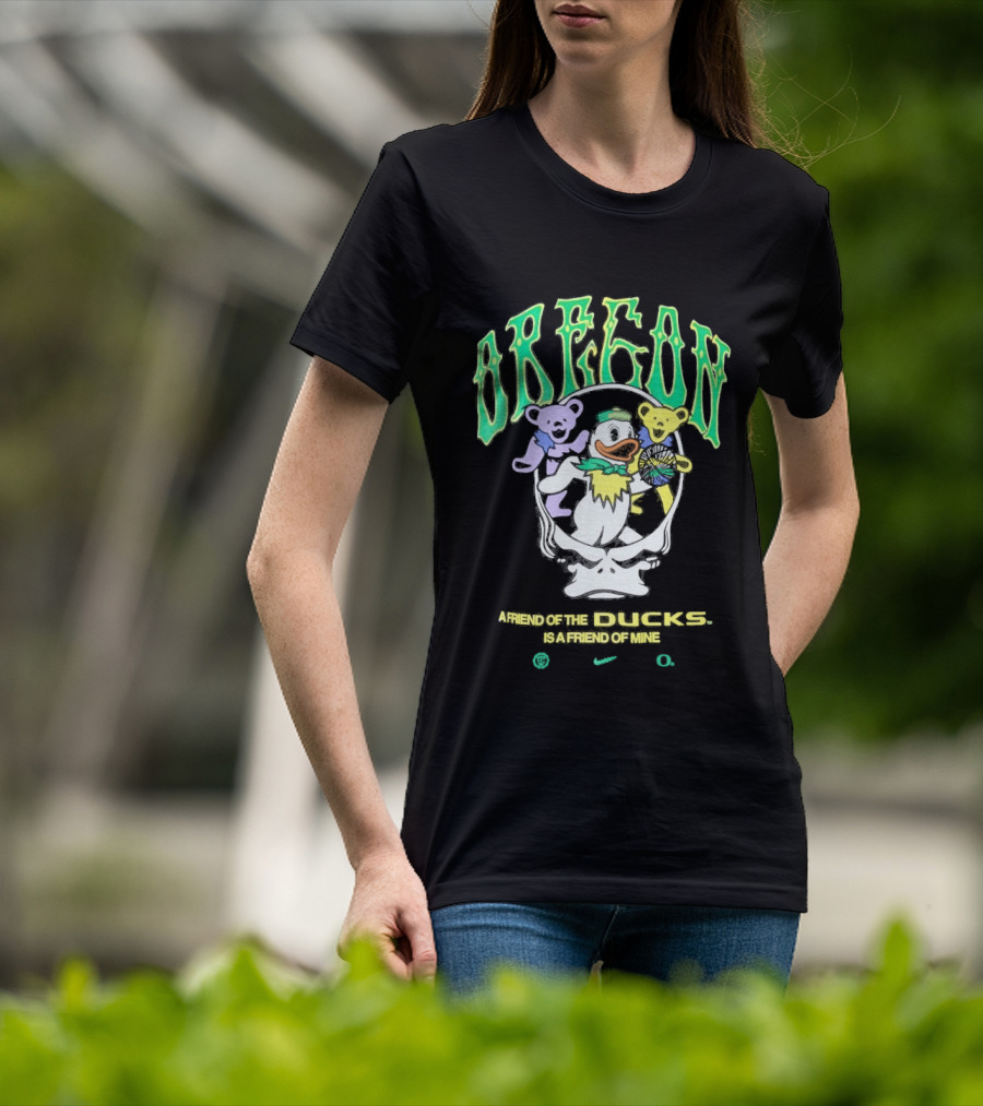 Oregon Ducks Grateful Dead Bears Collaboration Nike T-Shirt