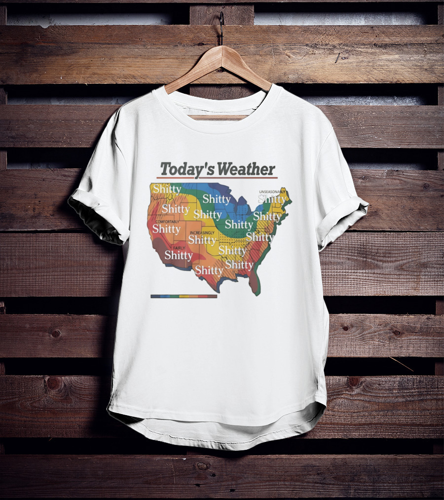 Today's Weather Shitty Map Alexander Skarsgard T-Shirt