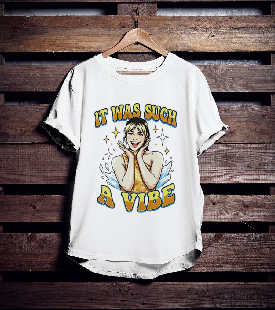 Alysa Liu It Was Such A Vibe Sparkling Gold Outfit And Stars T-Shirt