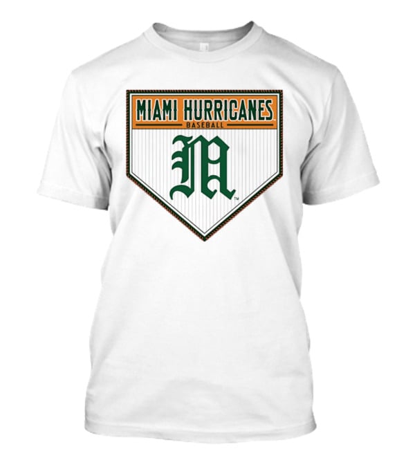 Miami Hurricanes Baseball M Home Plate T-Shirt
