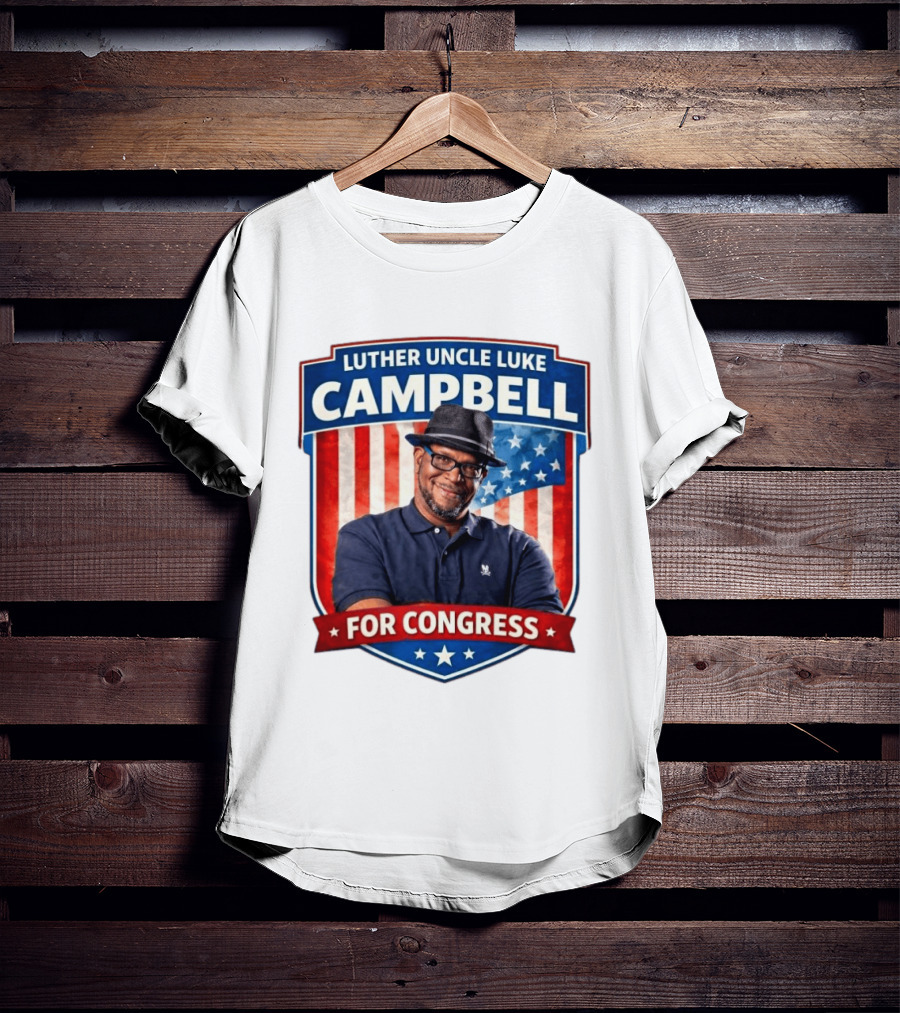 Luther Uncle Luke Campbell For Congress American Flag Leadership T-Shirt