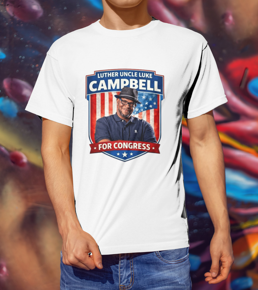 Luther Uncle Luke Campbell For Congress American Flag Leadership T-Shirt