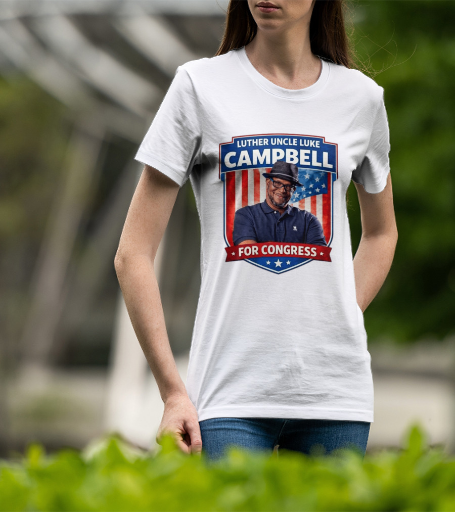 Luther Uncle Luke Campbell For Congress American Flag Leadership T-Shirt